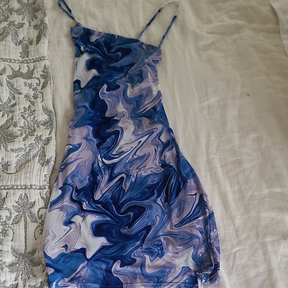 Urban Outfitters Swirl Marble Print Mini Dress